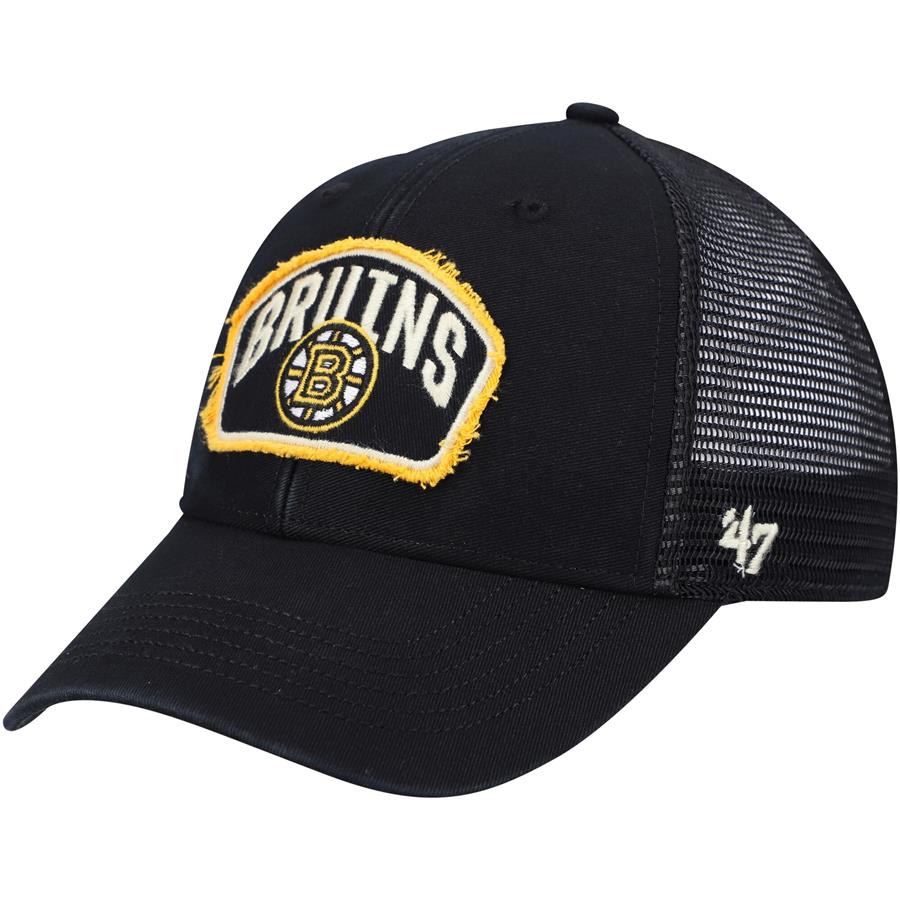 Boston Bruins '47 Cledus MVP Trucker Adjustable Snapback Hat - Black
