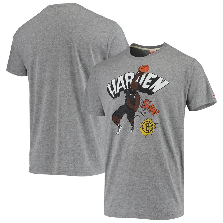 James Harden Brooklyn Nets Homage Comic Book Player Tri-Blend T-Shirt - Heather Gray