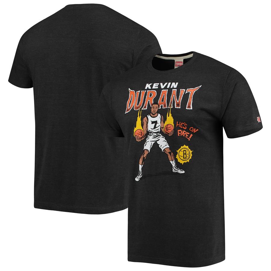 Kevin Durant Brooklyn Nets Homage Comic Book Player Tri-Blend T-Shirt - Heather Black