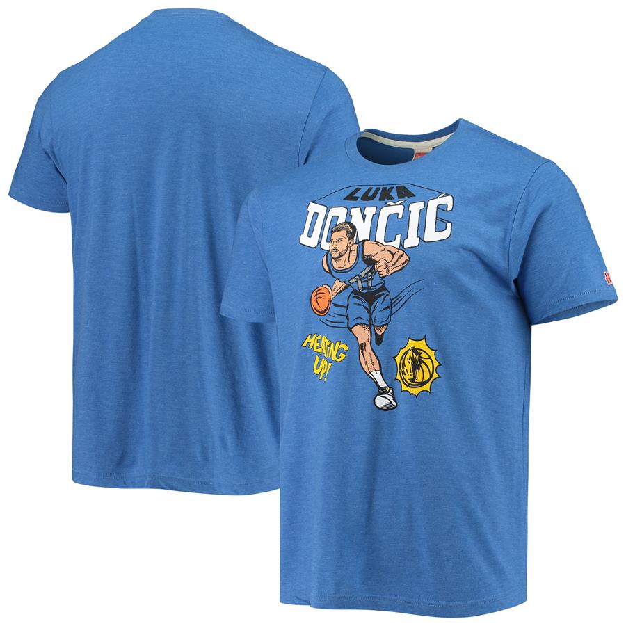 Luka Doncic Dallas Mavericks Homage Comic Book Player Tri-Blend T-Shirt - Royal