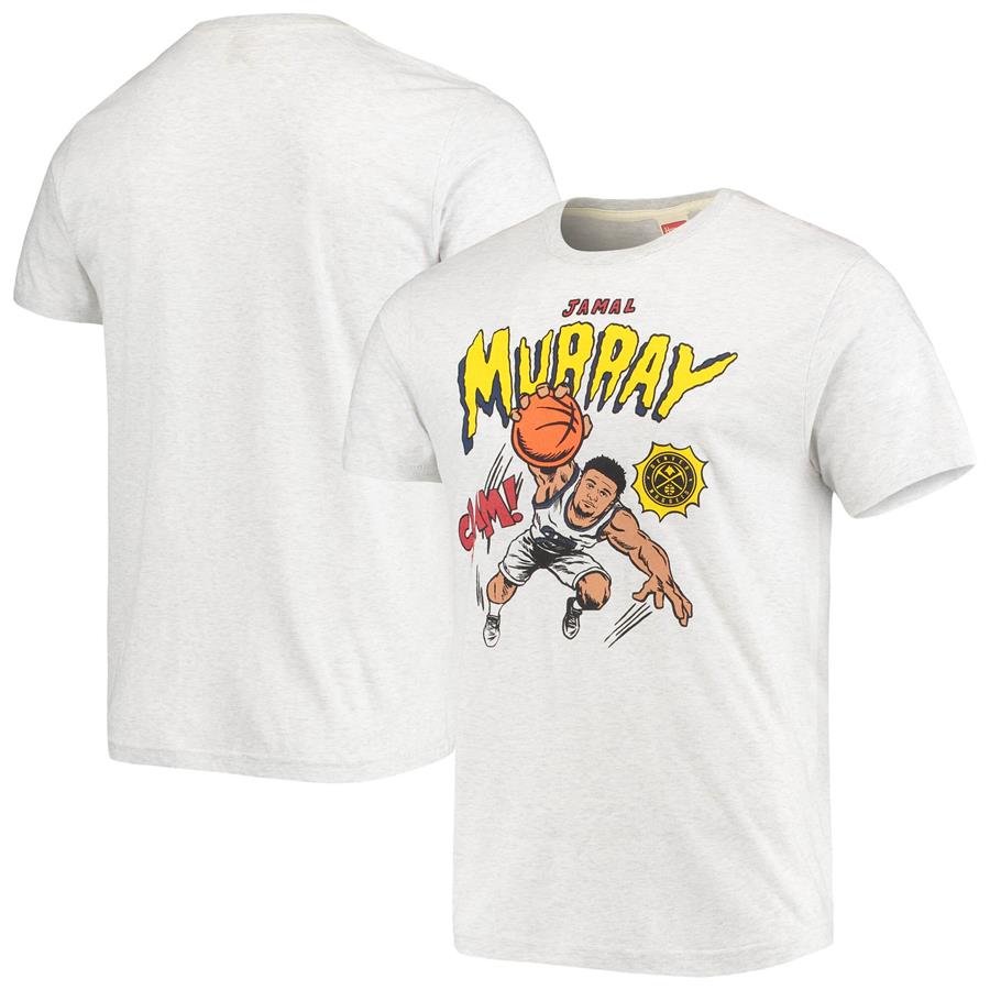 Jamal Murray Denver Nuggets Homage Comic Book Player Tri-Blend T-Shirt - Ash