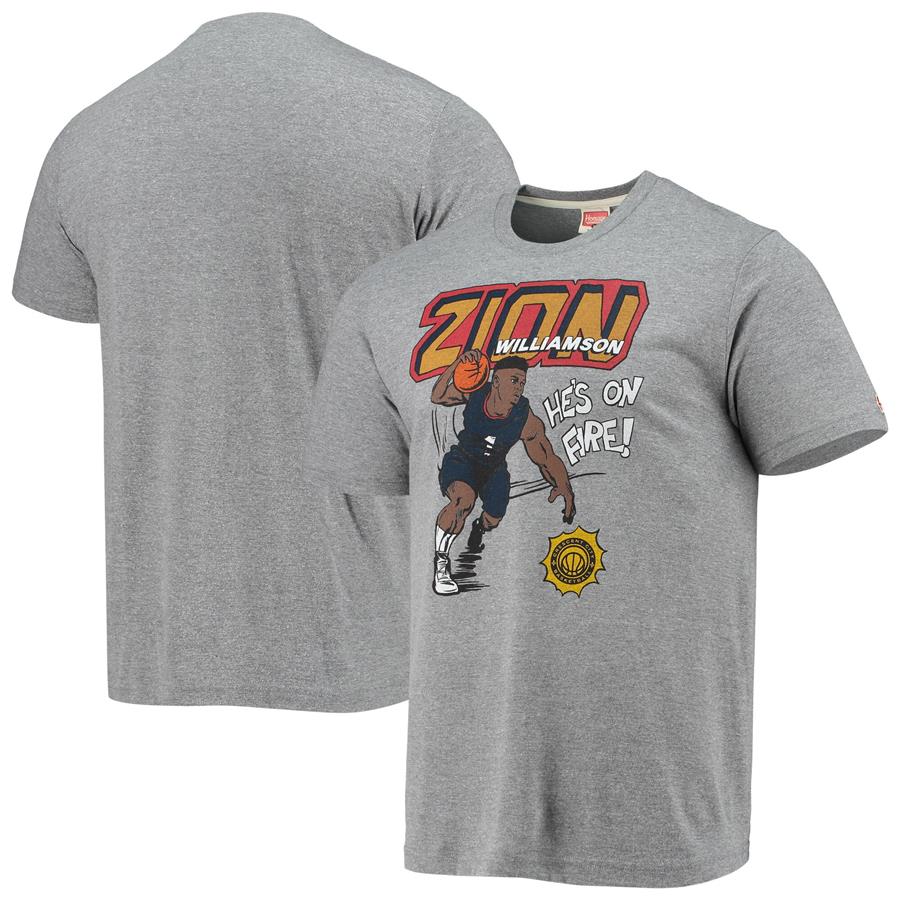 Zion Williamson New Orleans Pelicans Homage Comic Book Player Tri-Blend T-Shirt - Heathered Gray