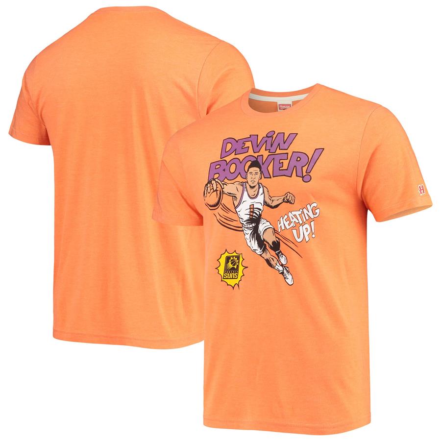 Devin Booker Phoenix Suns Homage Comic Book Player Tri-Blend T-Shirt - Orange