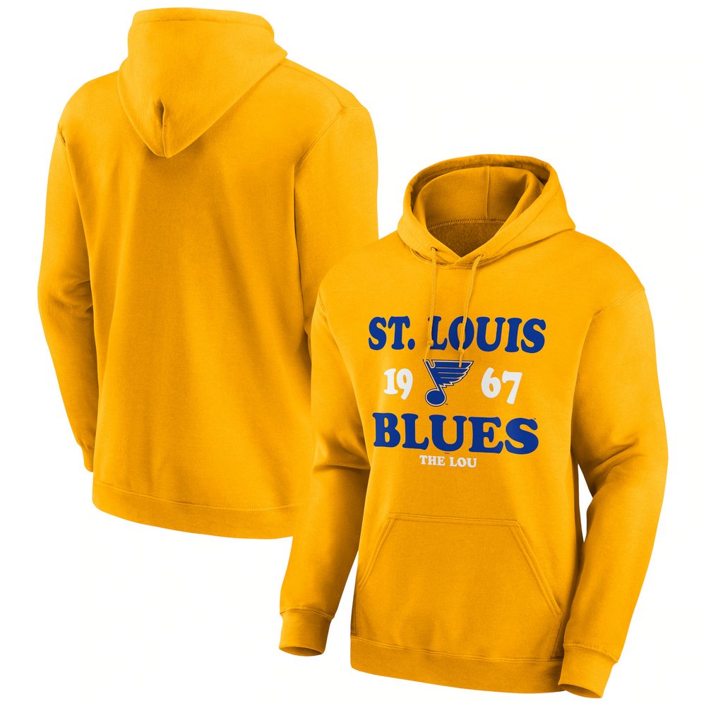 St. Louis Blues Fierce Competitor Pullover Hoodie - Gold
