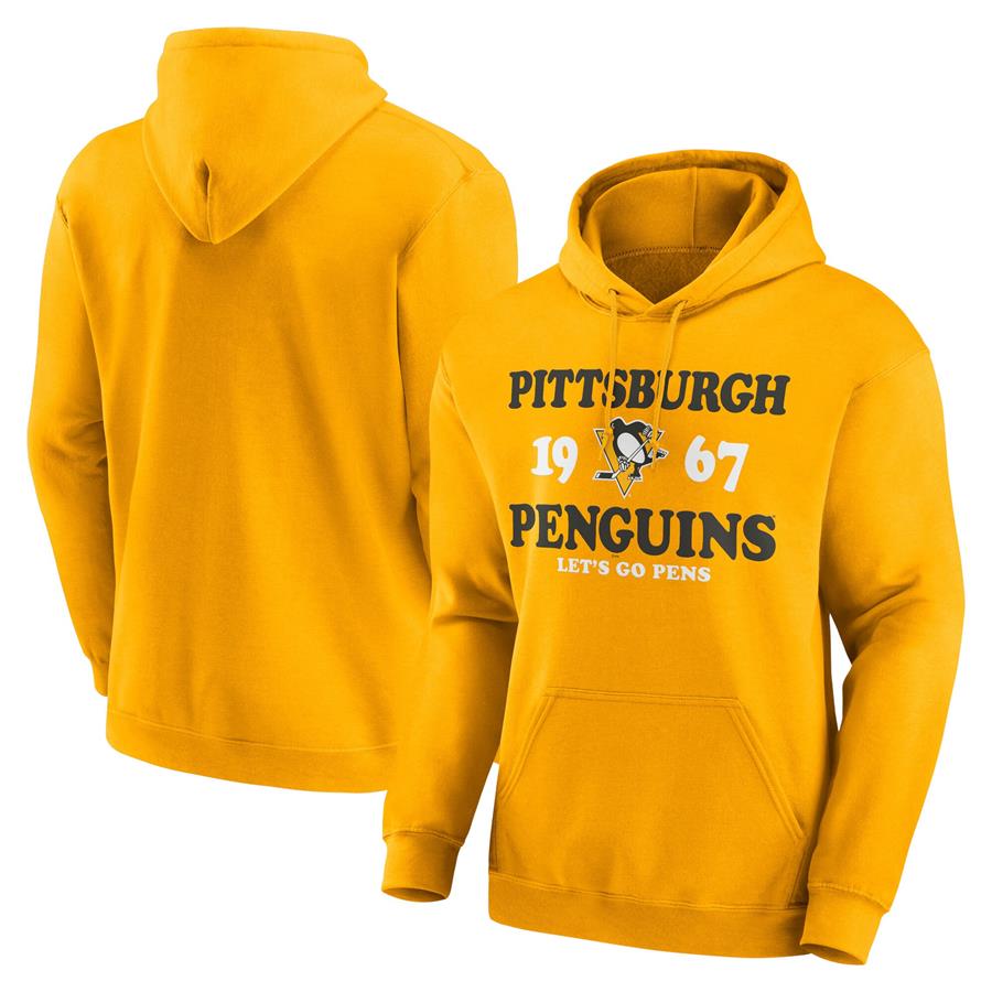 Pittsburgh Penguins Fierce Competitor Pullover Hoodie - Gold