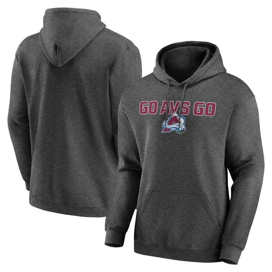 Colorado Avalanche Victory Earned Pullover Hoodie - Heathered Charcoal