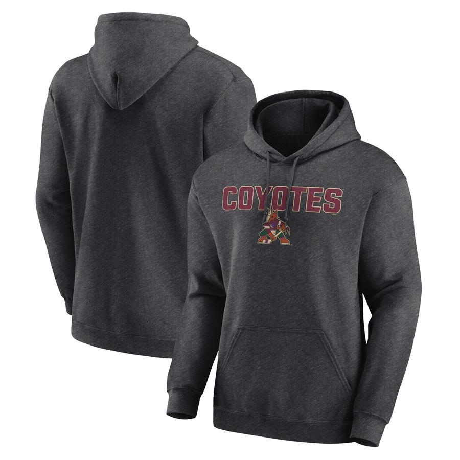 Arizona Coyotes Victory Earned Pullover Hoodie - Heathered Charcoal