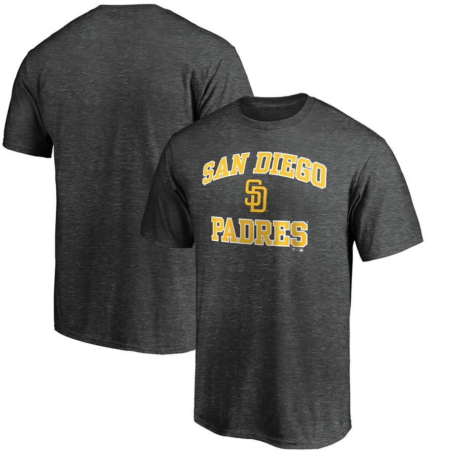 San Diego Padres Fanatics Branded Heart and Soul T-Shirt - Charcoal