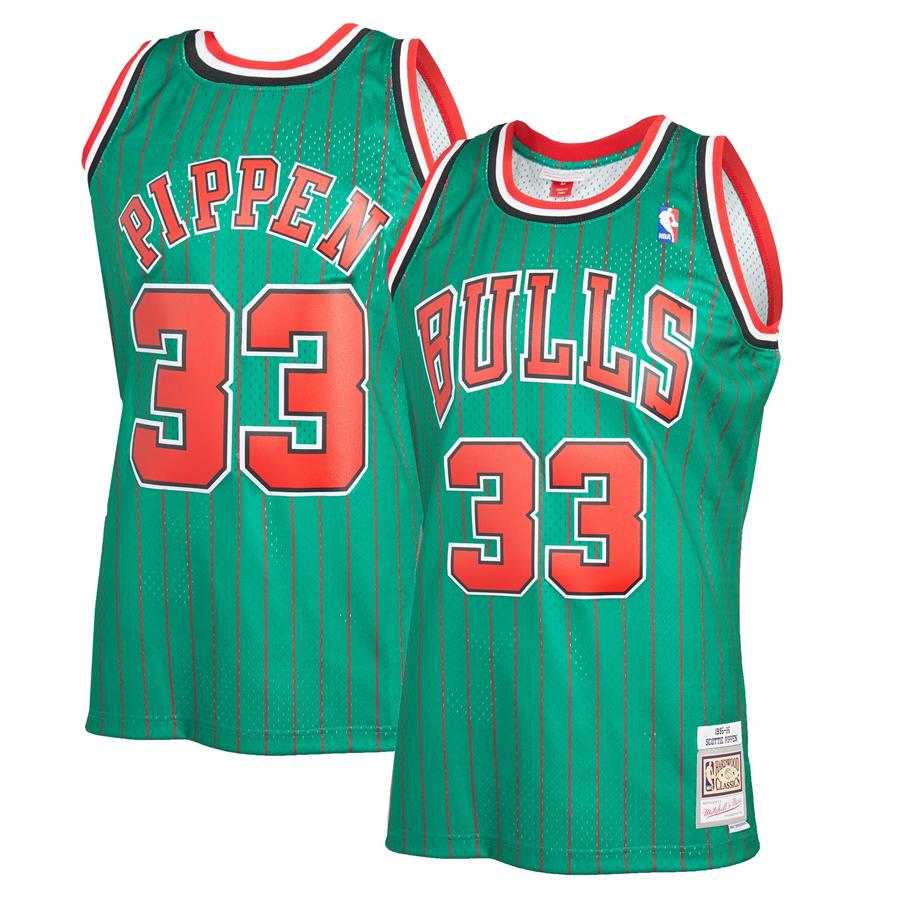 Scottie Pippen Chicago Bulls Mitchell & Ness 1995-96 Hardwood Classics Reload 2.0 Swingman Jersey - Green
