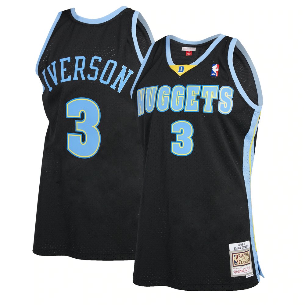 Allen Iverson Denver Nuggets Mitchell & Ness 2006-2007 Hardwood Classics Reload 2.0 Swingman Jersey - Black
