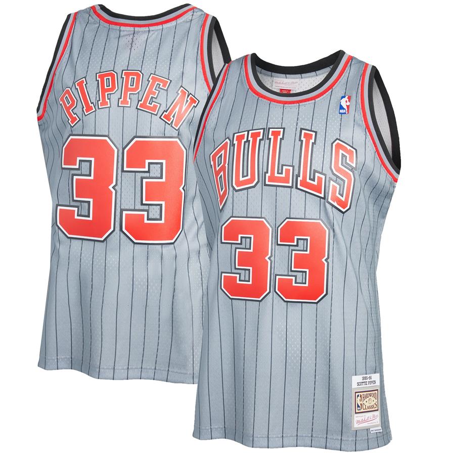 Scottie Pippen Chicago Bulls Mitchell & Ness 1995-96 Hardwood Classics Reload 2.0 Swingman Jersey - Gray