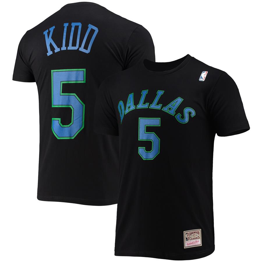 Jason Kidd Dallas Mavericks Mitchell & Ness Reload 2.0 Name & Number T-Shirt - Black
