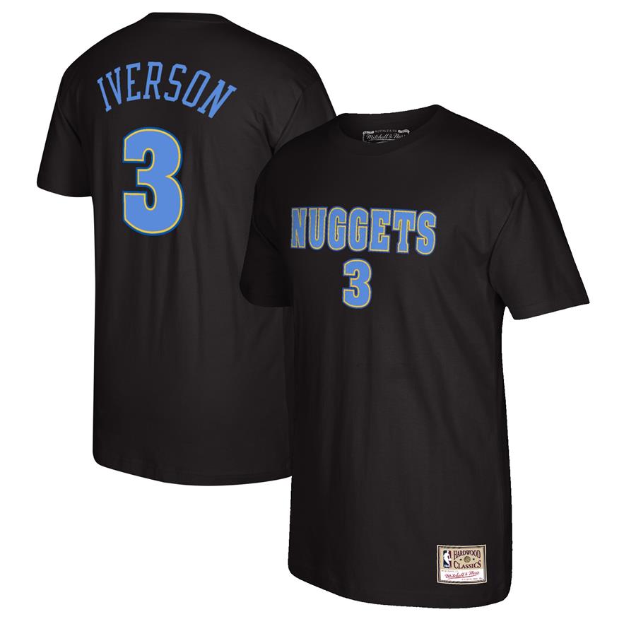 Allen Iverson Denver Nuggets Mitchell & Ness Reload 2.0 Name & Number T-Shirt - Black