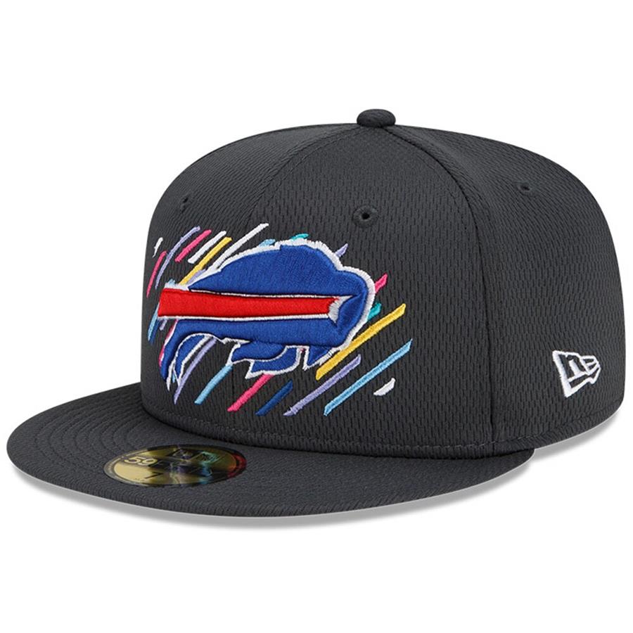 Buffalo Bills New Era 2021 NFL Crucial Catch 59FIFTY Fitted Hat - Charcoal