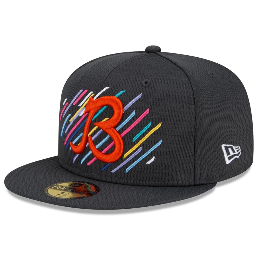 Chicago Bears New Era 2021 NFL Crucial Catch Alternate Logo 59FIFTY Fitted Hat - Charcoal