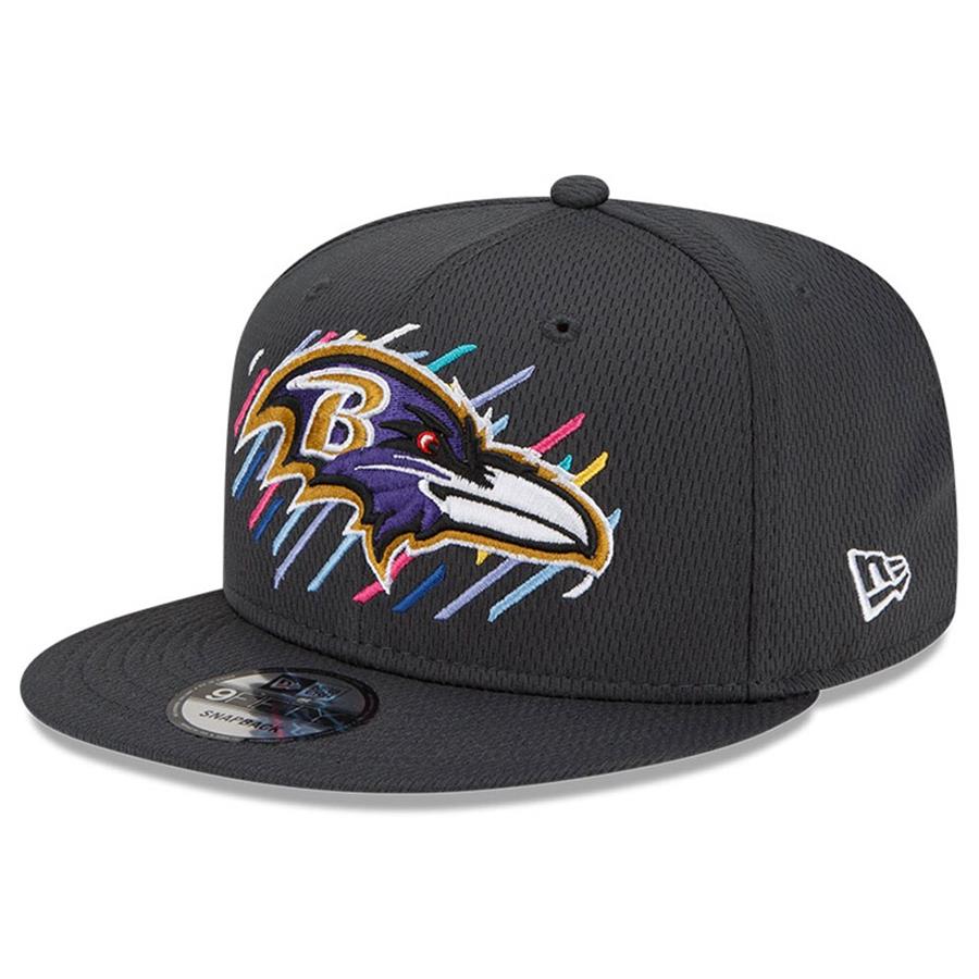 Baltimore Ravens New Era 2021 NFL Crucial Catch 9FIFTY Snapback Adjustable Hat - Charcoal