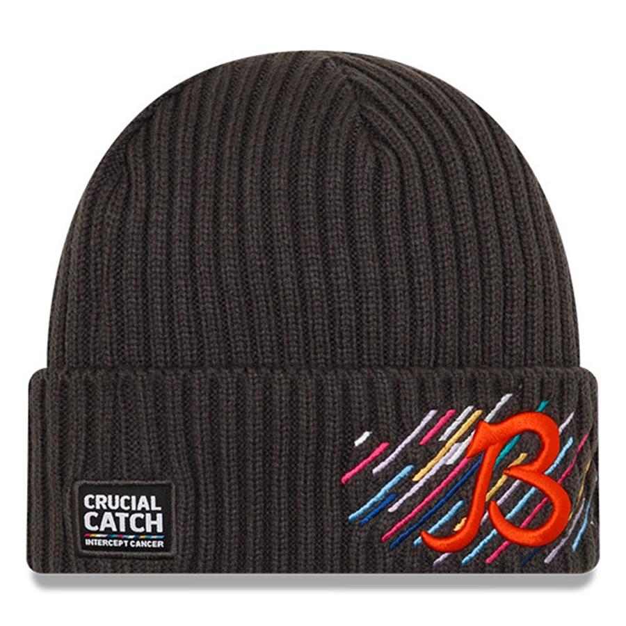 Chicago Bears New Era 2021 NFL Crucial Catch Alternate Logo Knit Hat - Charcoal