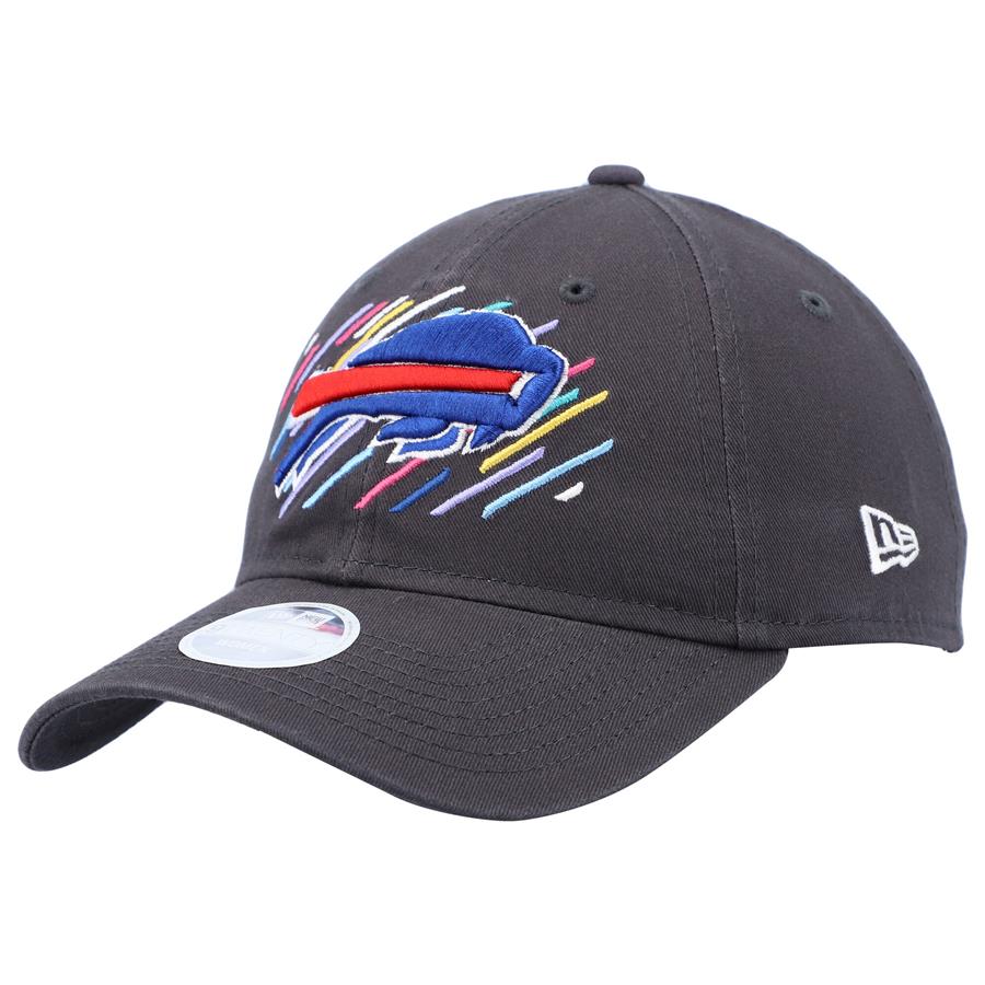 Buffalo Bills New Era Women's 2021 NFL Crucial Catch 9TWENTY Adjustable Hat - Charcoal