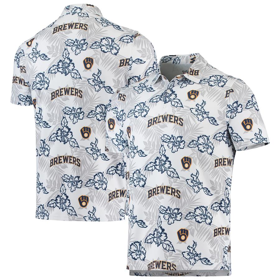 Milwaukee Brewers Reyn Spooner Performance Polo - White