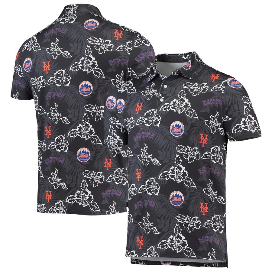 New York Mets Reyn Spooner Performance Polo - Black