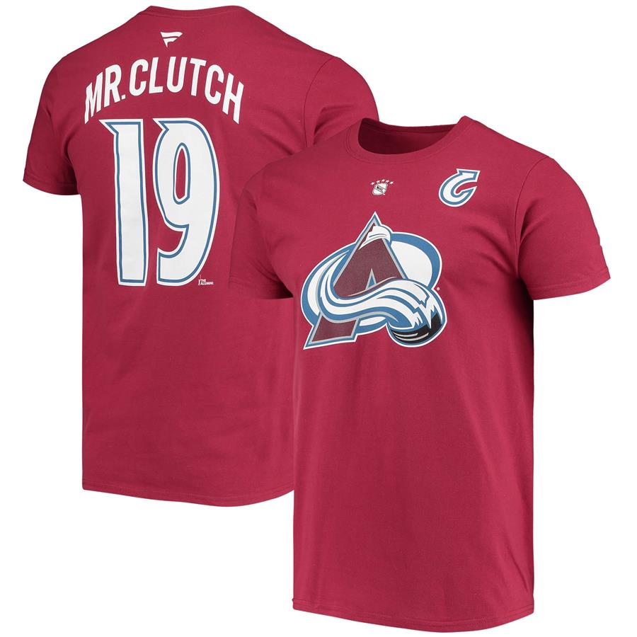Joe Sakic Colorado Avalanche Fanatics Branded Authentic Stack Retired Player Nickname & Number T-Shirt - Burgundy