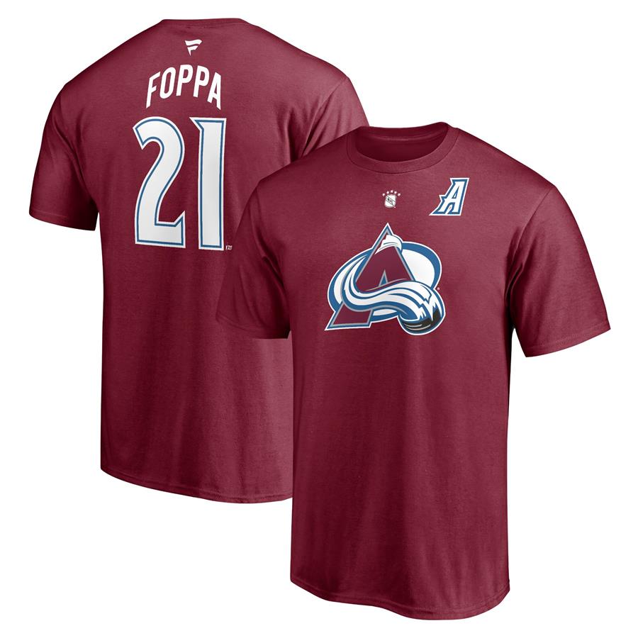 Peter Forsberg Colorado Avalanche Fanatics Branded Authentic Stack Retired Player Nickname & Number T-Shirt - Burgundy