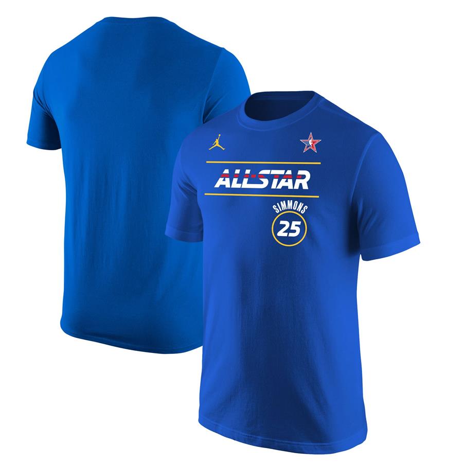Ben Simmons Jordan Brand 2021 NBA All-Star Game Name & Number T-Shirt - Royal