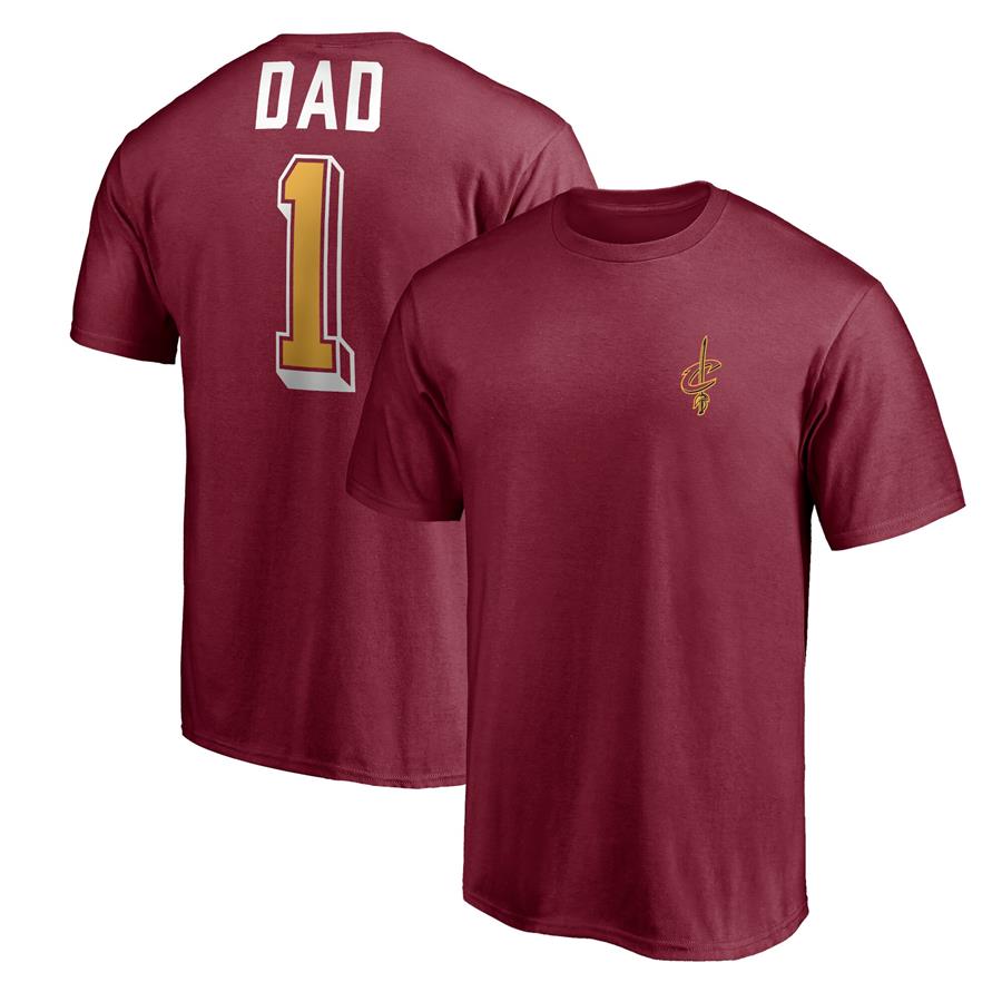 Cleveland Cavaliers Fanatics Branded Number One Dad T-Shirt - Garnet