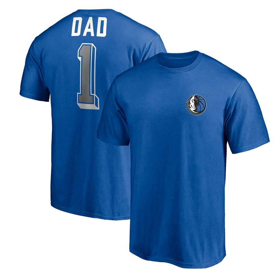 Dallas Mavericks Fanatics Branded Number One Dad T-Shirt - Royal