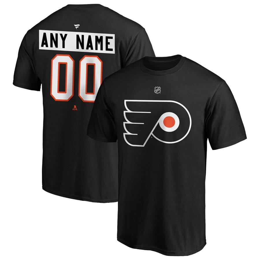 Philadelphia Flyers Fanatics Branded Authentic Personalized T-Shirt - Black