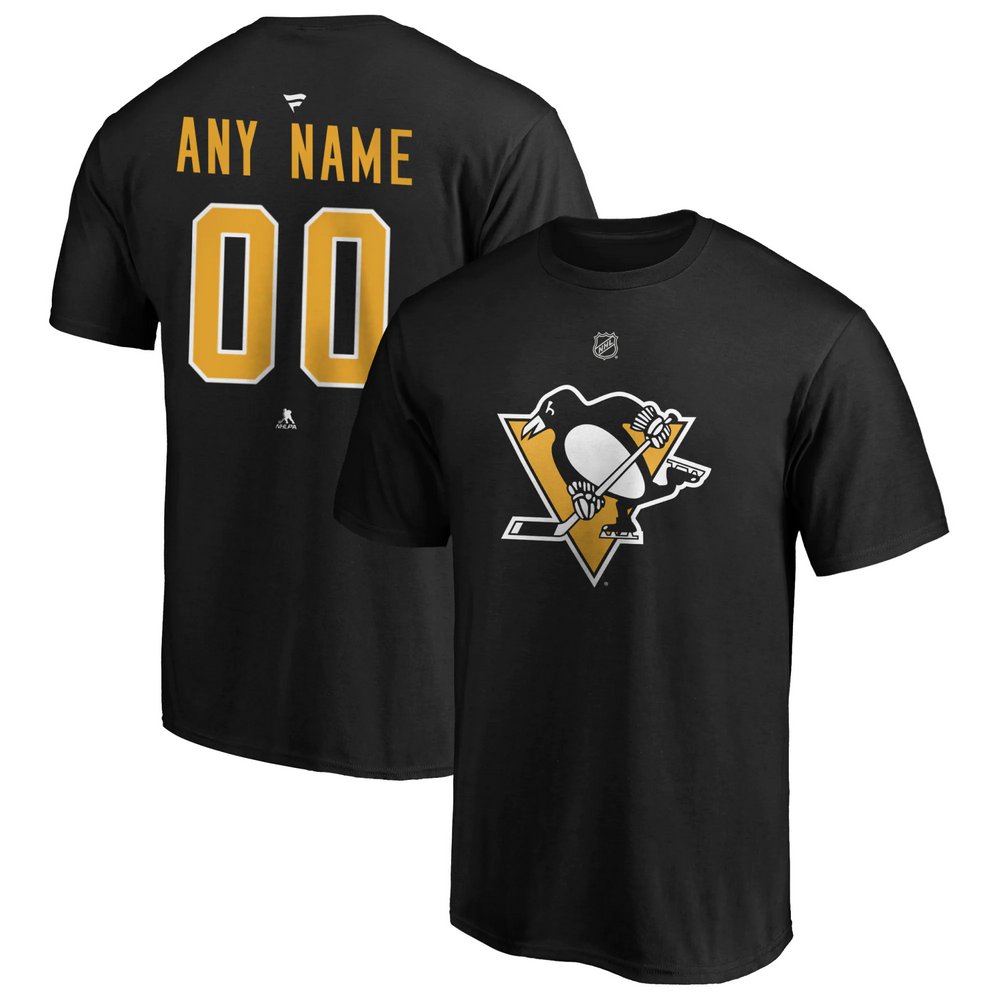 Pittsburgh Penguins Fanatics Branded Authentic Personalized T-Shirt - Black
