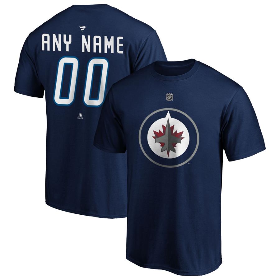 Winnipeg Jets Fanatics Branded Authentic Personalized T-Shirt - Navy