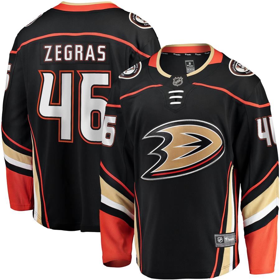 Trevor Zegras Anaheim Ducks Fanatics Branded Home Breakaway Jersey - Black