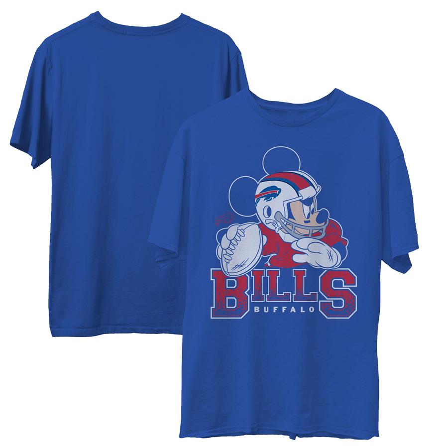 Buffalo Bills Junk Food Disney Mickey QB T-Shirt - Royal
