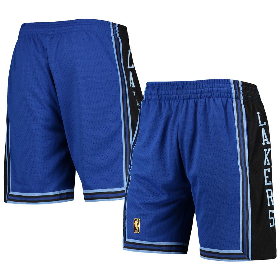 Los Angeles Lakers Mitchell & Ness Hardwood Classics Reload Swingman Shorts - Royal