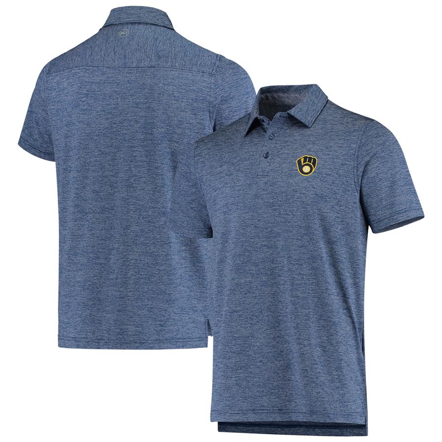 Milwaukee Brewers Vineyard Vines Destin Polo - Navy