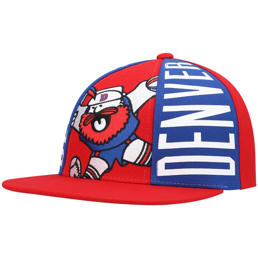 Denver Nuggets Mitchell & Ness Hardwood Classics Big Face Callout Snapback Hat - Red