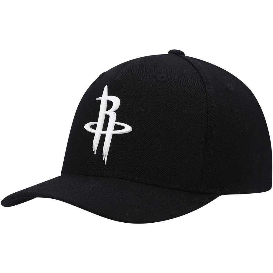 Houston Rockets Mitchell & Ness Casper Stretch Snapback Hat - Black