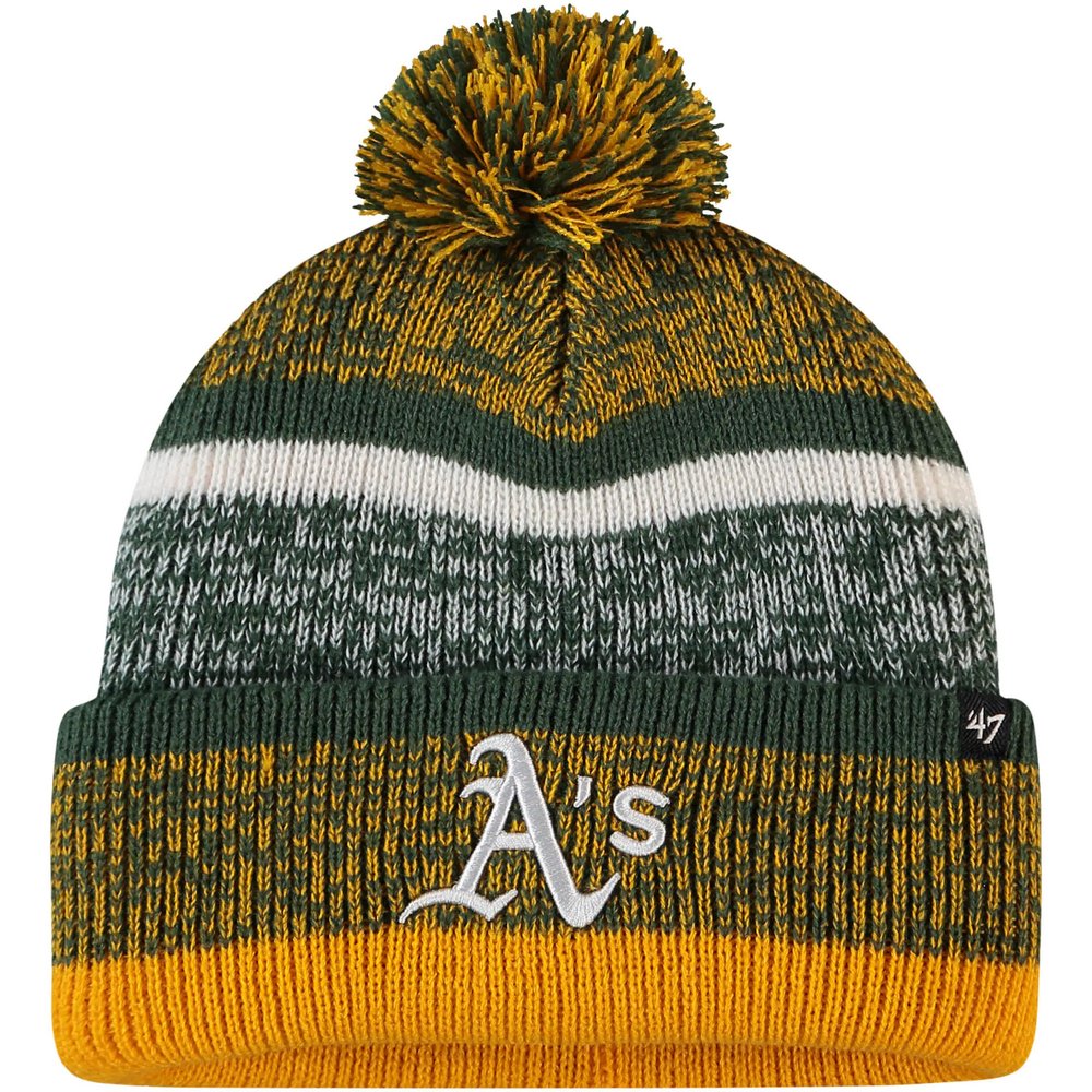 Oakland Athletics '47 Northward Cuffed Knit Hat with Pom - Gold