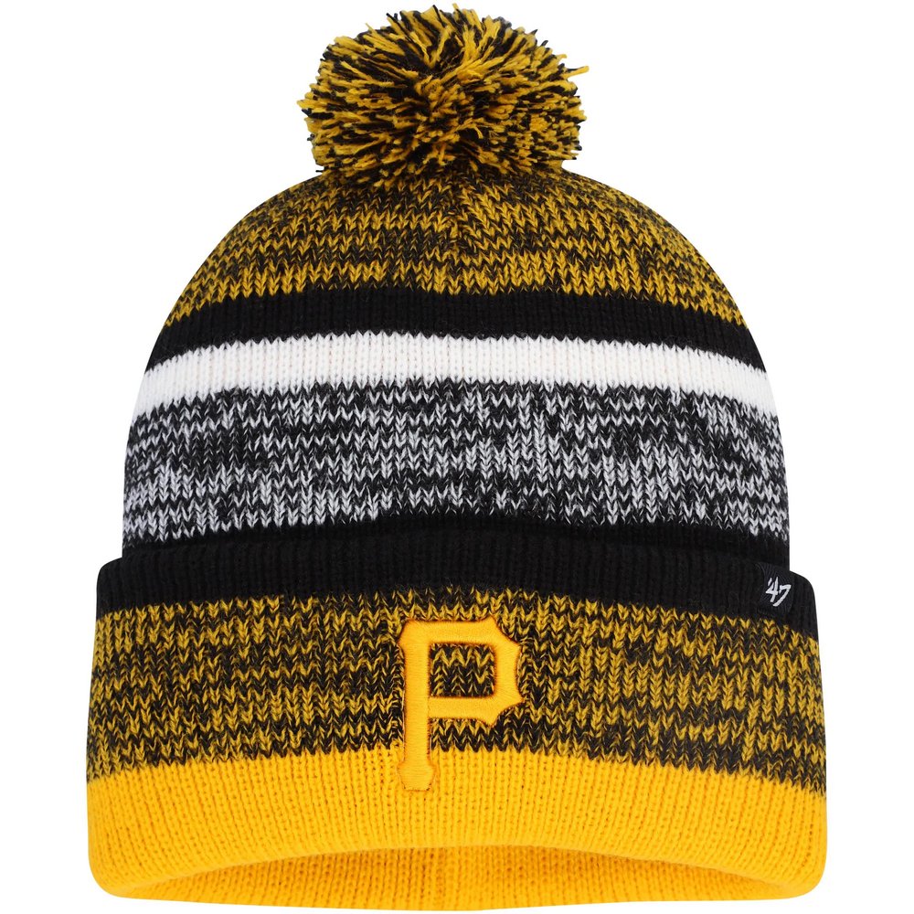 Pittsburgh Pirates '47 Northward Cuffed Knit Hat with Pom - Black