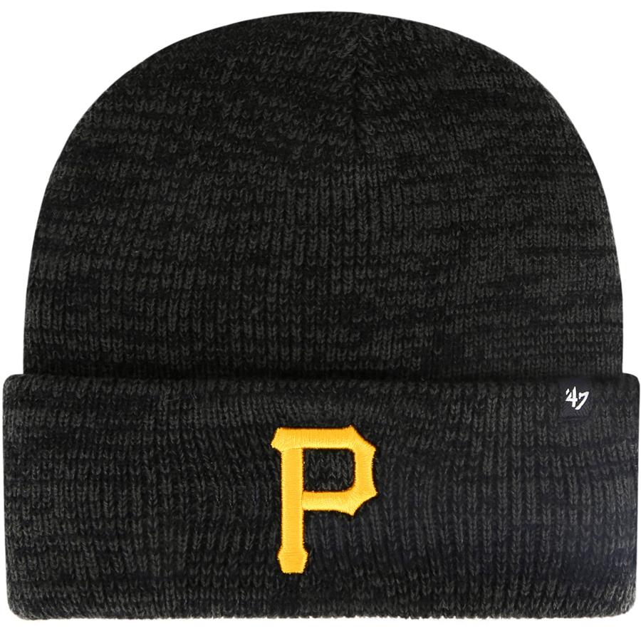 Pittsburgh Pirates '47 Brain Freeze Cuffed Knit Hat - Black