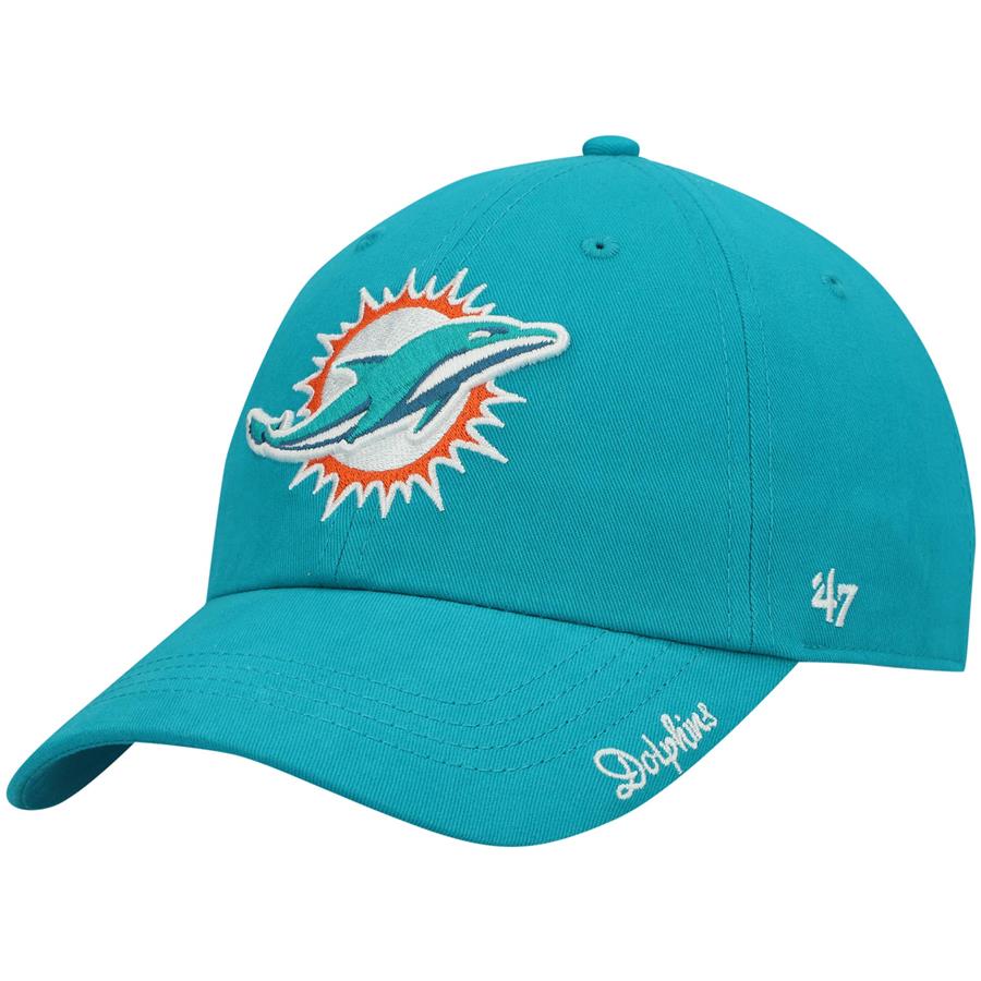 Miami Dolphins '47 Women's Miata Clean Up Primary Adjustable Hat - Aqua