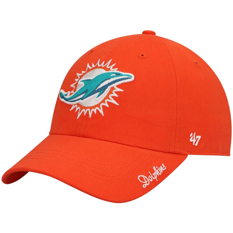 Miami Dolphins '47 Women's Miata Clean Up Secondary Logo Adjustable Hat - Orange