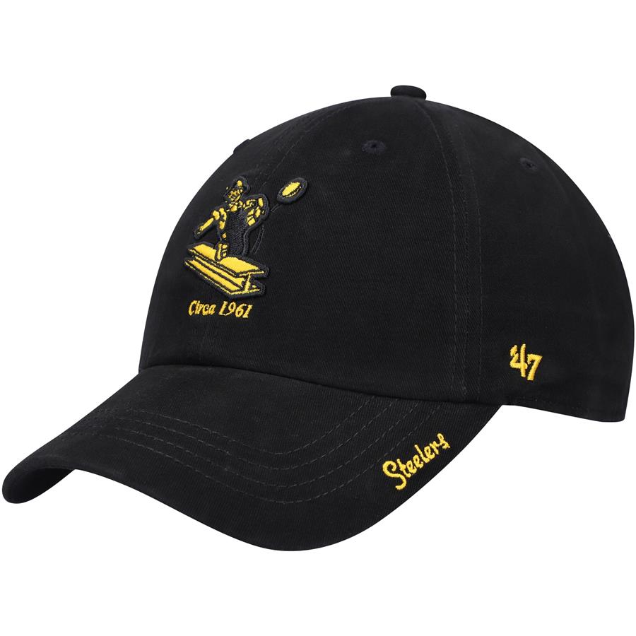 Pittsburgh Steelers '47 Women's Miata Clean Up Legacy Adjustable Hat - Black