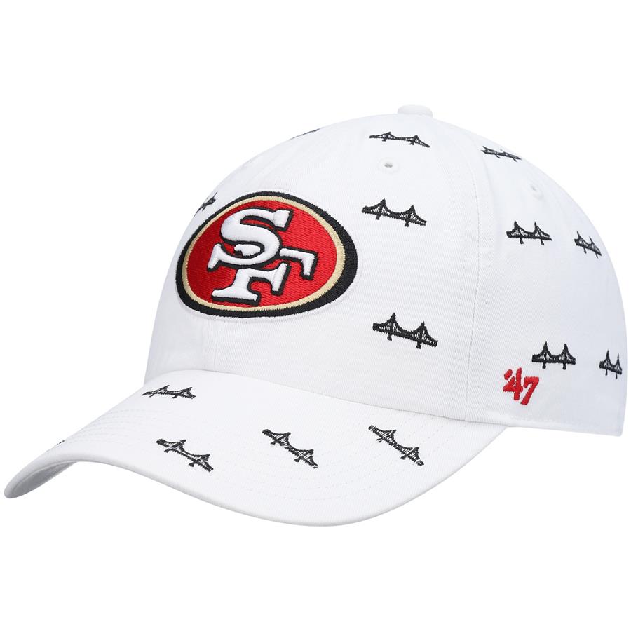 San Francisco 49ers '47 Women's Team Confetti Clean Up Adjustable Hat - White