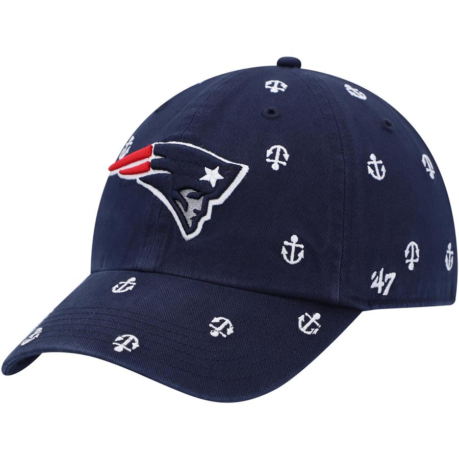 New England Patriots '47 Women's Team Confetti Clean Up Adjustable Hat - Navy