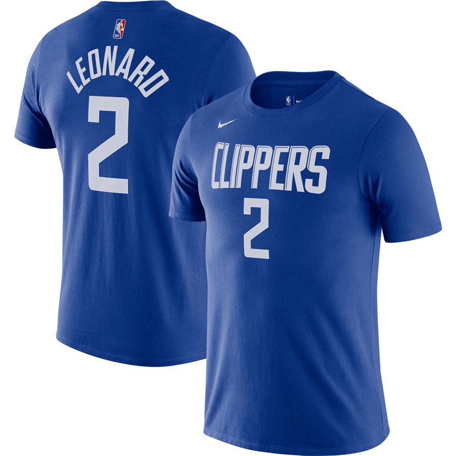 Kawhi Leonard LA Clippers Nike Diamond Icon Name & Number T-Shirt - Royal