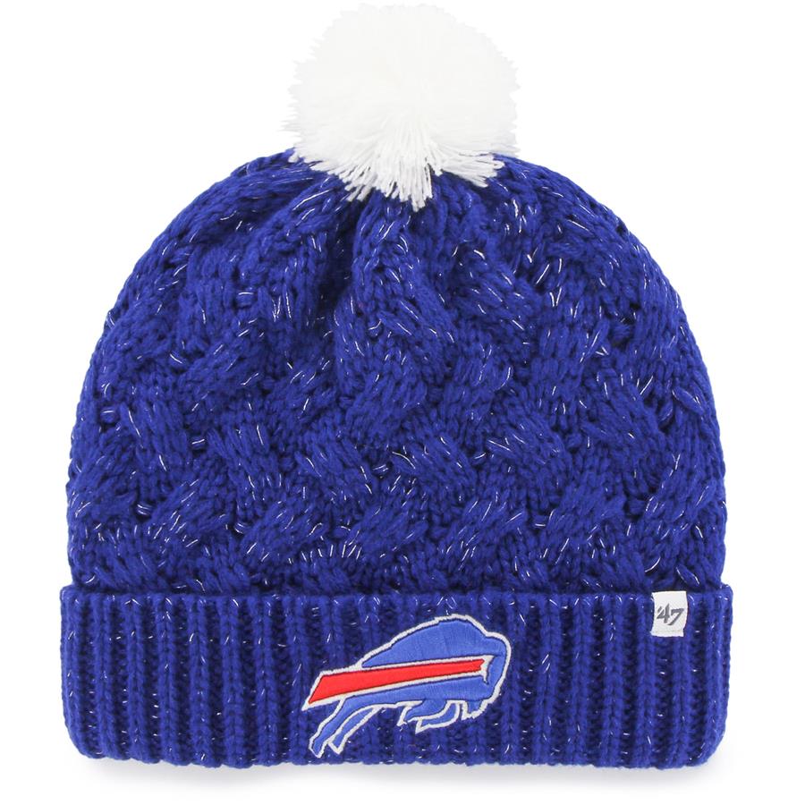 Buffalo Bills '47 Women's Fiona Logo Cuffed Knit Hat with Pom - Royal