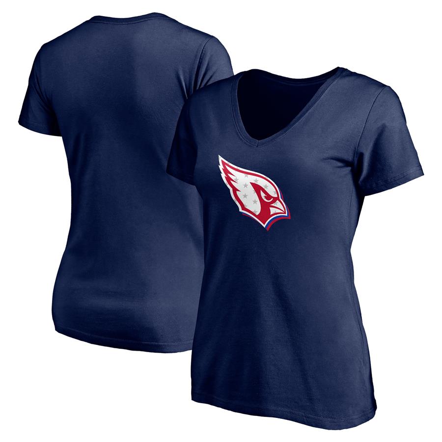 Arizona Cardinals Fanatics Branded Women's Red White and Team V-Neck T-Shirt - Navy