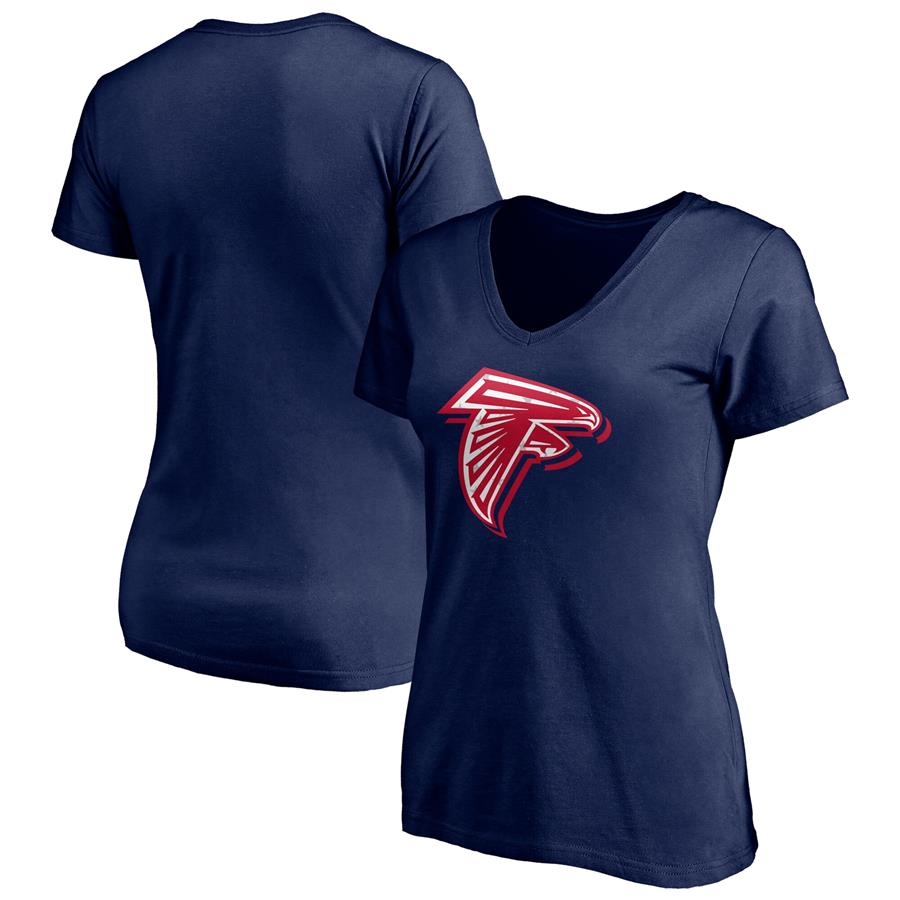 Atlanta Falcons Fanatics Branded Women's Red White and Team V-Neck T-Shirt - Navy
